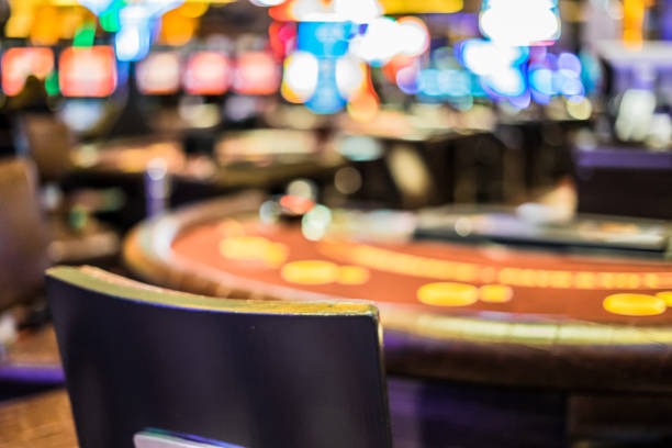 Live roulette table studio view